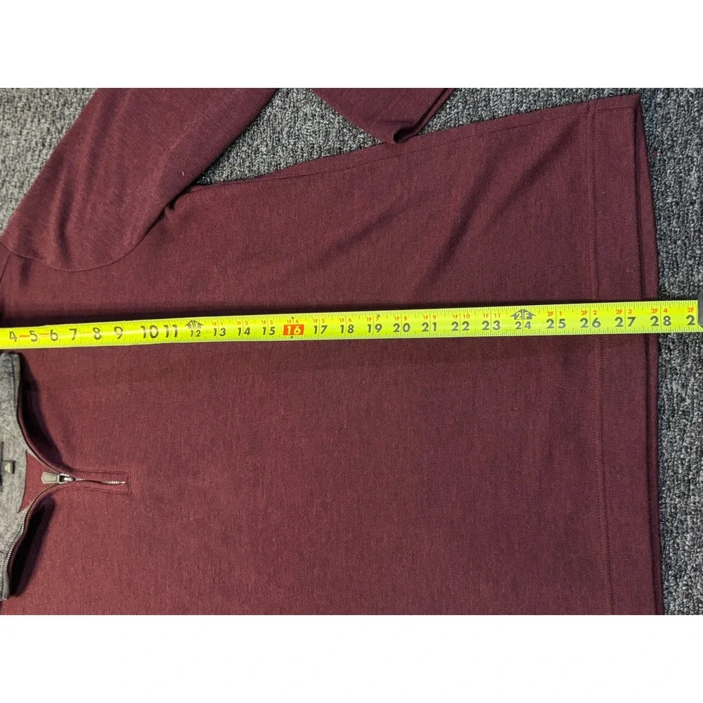 Banana Republic Quarter Zip Pullover‎ Burgundy Casual Night Out XL Mens